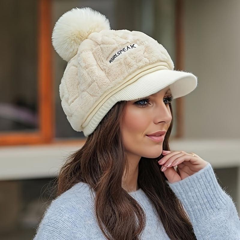 🎁A legjobb ajándék neki🎁👒-Női meleg téli sapka rövid karimájú🥰