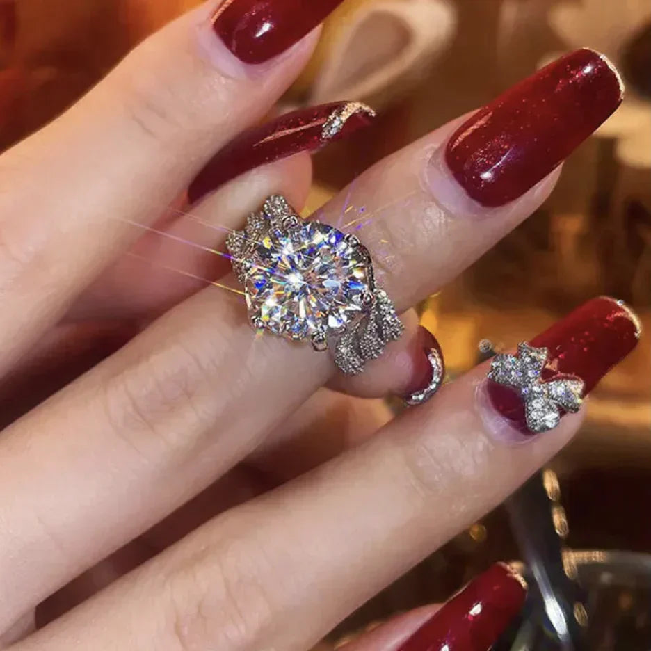 💎50% kedvezmény💍3 karátos Super Flash Moissanite gyűrű