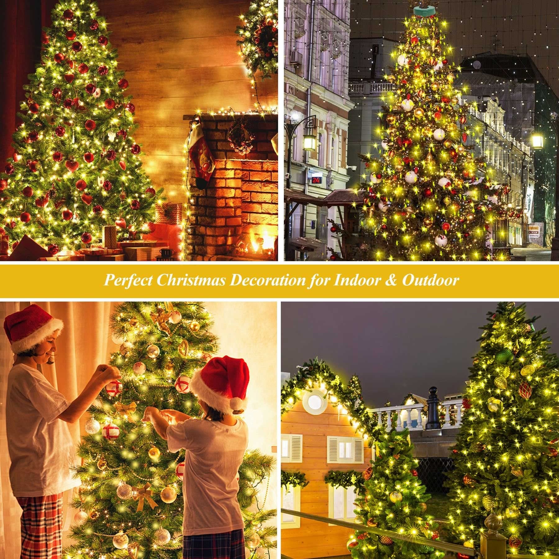 🎁Karácsonyi korai akció 50% kedvezménnyel🎄Karácsonyfa vízesés fények gyűrű