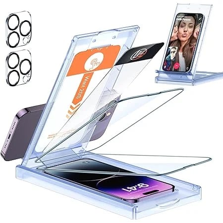 📱2024 Új, automatikusan beállító képernyővédő fólia doboz iPhone-hoz