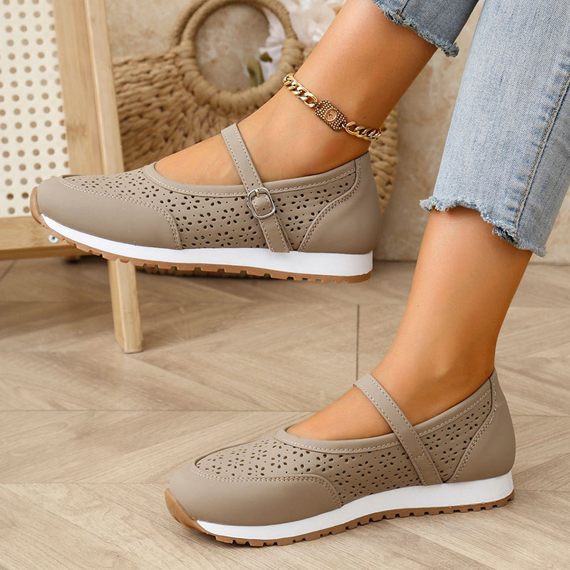 🔥Utolsó napi akció - 50% kedvezmény - Női lélegző bőr ortopédiai alkalmi cipők