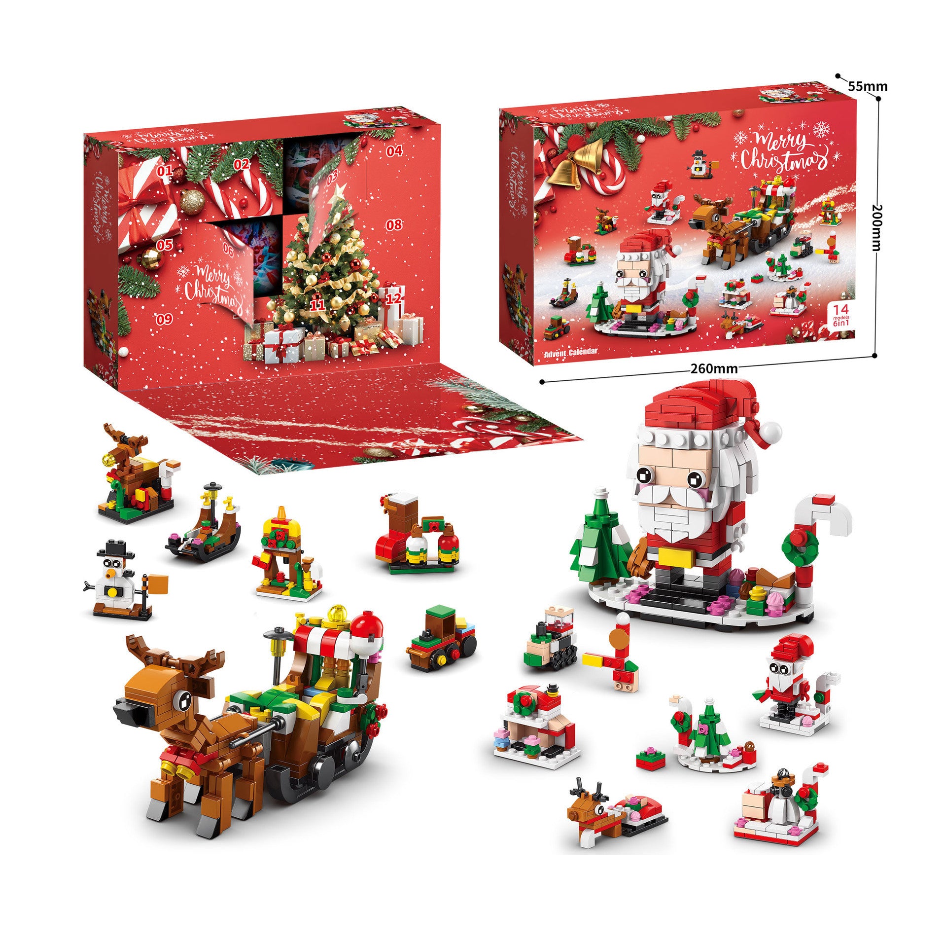 🎅Karácsonyi adventi naptár építőkockák készlet