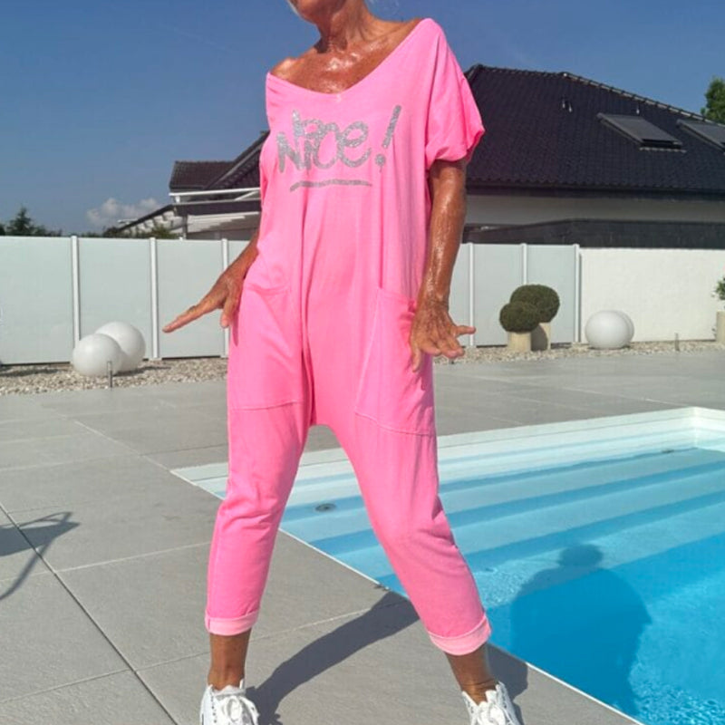 Női lezser overál zsebekkel