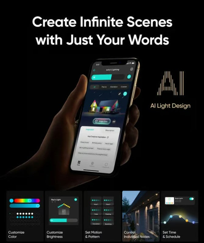 ⏰Utolsó napi kiárusítás🌈 Intelligens Rainbow LED állandó kültéri világítás