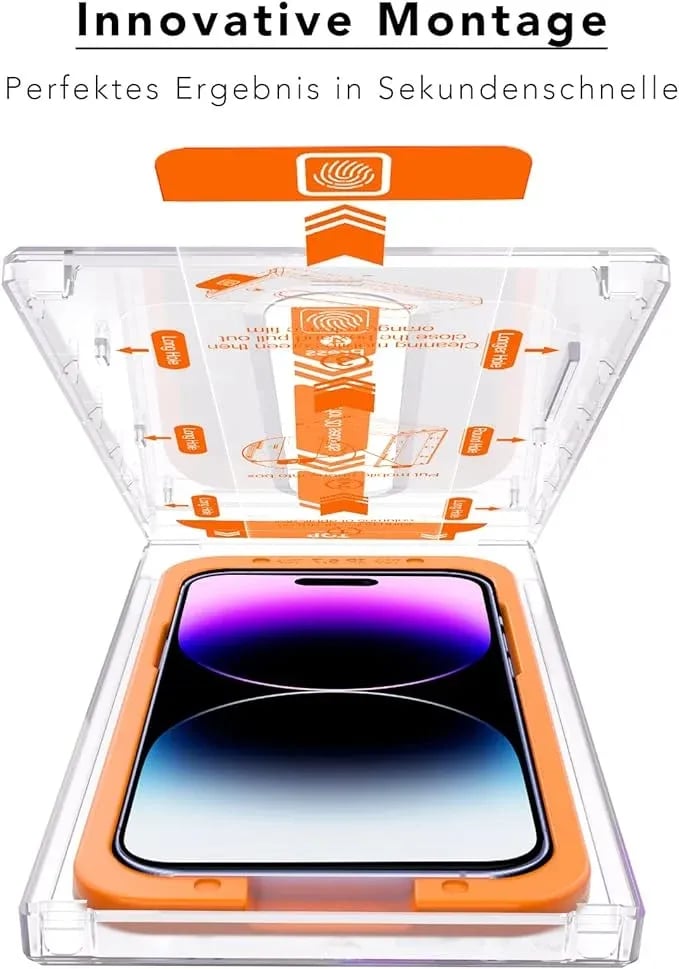 📱2024 Új, automatikusan beállító képernyővédő fólia doboz iPhone-hoz