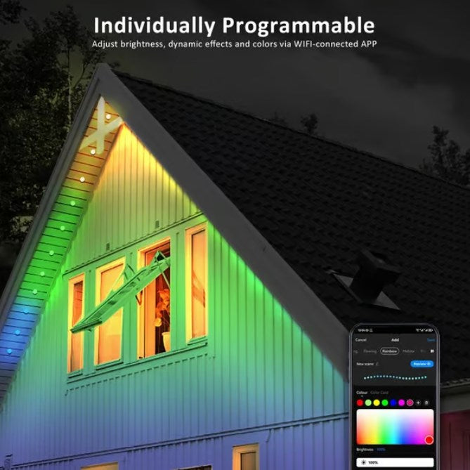 ⏰Utolsó napi kiárusítás🌈 Intelligens Rainbow LED állandó kültéri világítás